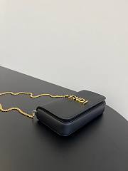 Fendi Graphy black leather chain wallet - 6