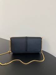 Fendi Graphy black leather chain wallet - 5