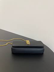 Fendi Graphy black leather chain wallet - 4