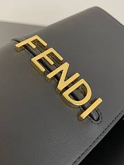 Fendi Graphy black leather chain wallet - 3