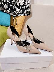 Dior star chain beige leather heels - 1