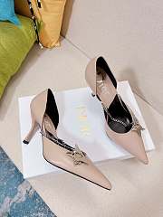 Dior star chain beige leather heels - 6