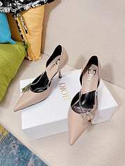 Dior star chain beige leather heels - 2