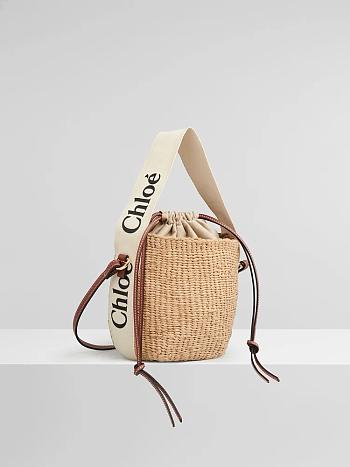 Chloe woody small brown basket bag