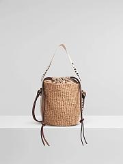 Chloe woody small brown basket bag - 6