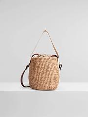 Chloe woody small brown basket bag - 5