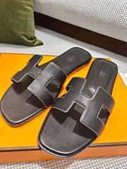 Hermes black slippers 03 - 3