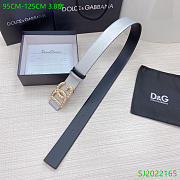 DG silver leather 3.8cm belts - 2