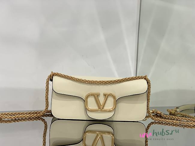 Valentino Garavani Locò white leather crossbody bag - 1