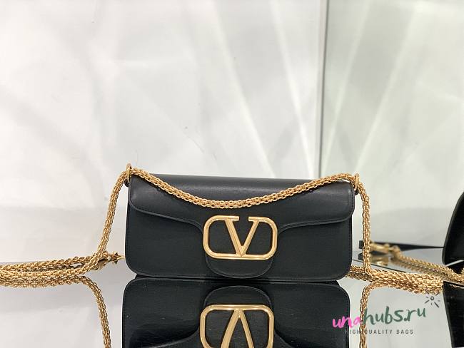 Valentino Garavani Locò black leather crossbody bag - 1