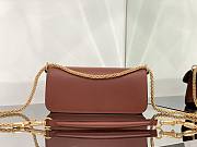 Valentino Garavani Locò brown leather crossbody bag - 4