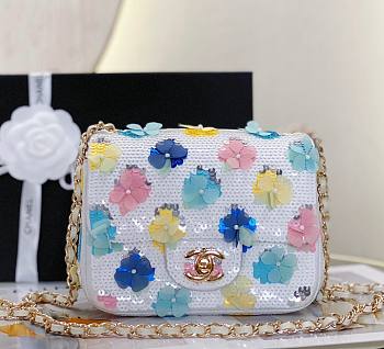 Chanel Mini CF Sequin Flower Sequin Bag