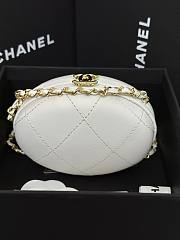 Chanel Clutch White Lambskin Gold Hardware Bag - 5