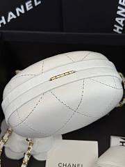 Chanel Clutch White Lambskin Gold Hardware Bag - 6