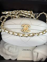 Chanel Clutch White Lambskin Gold Hardware Bag - 4