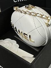 Chanel Clutch White Lambskin Gold Hardware Bag - 3