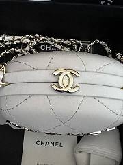 Chanel Clutch White Lambskin Gold Hardware Bag - 2