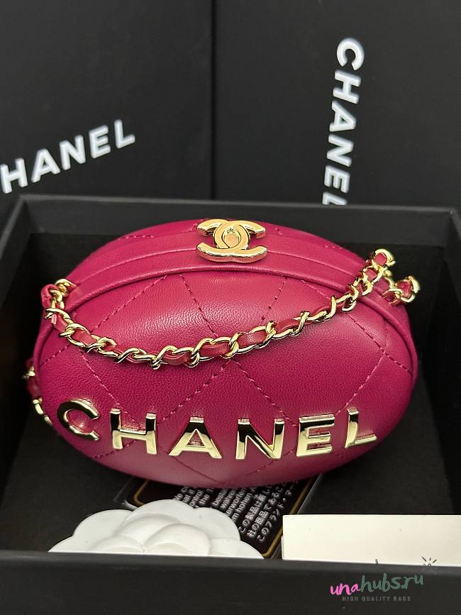 Chanel Clutch Hot Pink Lambskin Gold Hardware Bag - 1