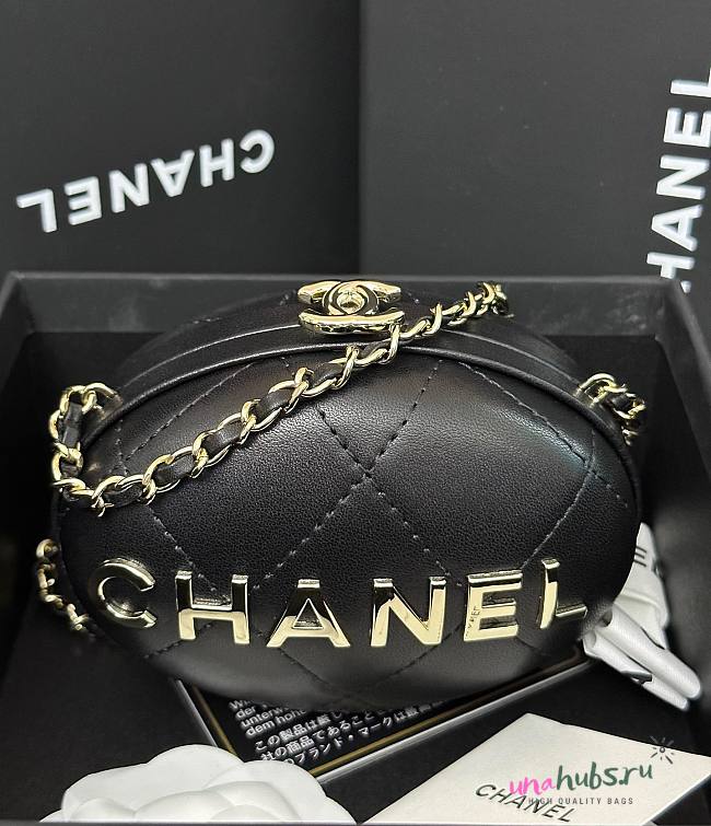 Chanel Clutch Black Lambskin Gold Hardware Bag - 1