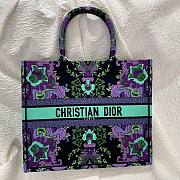 Dior Book Tote Indian Purple Embroidery 42cm Bag - 2