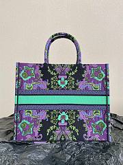 Dior Book Tote Indian Purple Embroidery 42cm Bag - 4