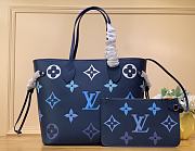 Louis Vuitton Neverfull New Blue Monogram M46514 Bag - 2