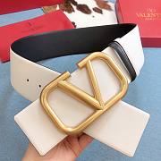 Valentino white gold 7cm belt - 2