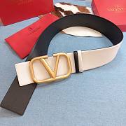 Valentino white gold 7cm belt - 4
