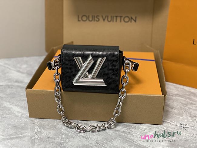 Louis Vuitton Twist Lock XL M22296 Black Leather Bag - 1