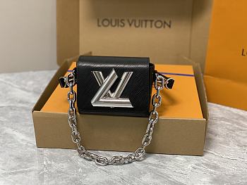 Louis Vuitton Twist Lock XL M22296 Black Leather Bag