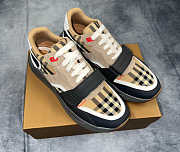 Burberry beige check ramsay sneakers - 1