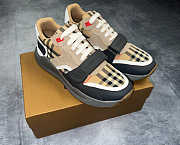 Burberry beige check ramsay sneakers - 5