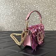 Valentino Garavani pink sequin-embellished shoulder bag - 5