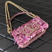 Valentino Garavani pink sequin-embellished shoulder bag - 4