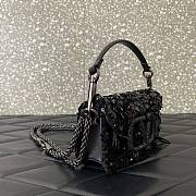 Valentino Garavani black sequin-embellished shoulder bag - 2