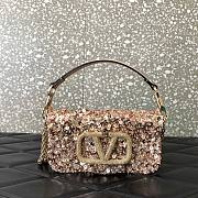 Valentino Garavani yellow sequin-embellished shoulder bag - 1