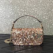 Valentino Garavani yellow sequin-embellished shoulder bag - 3