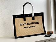 YSL Rive Gauche Straw Tote Bag  - 1