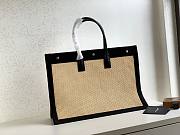 YSL Rive Gauche Straw Tote Bag  - 5