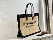 YSL Rive Gauche Straw Tote Bag  - 3