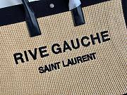 YSL Rive Gauche Straw Tote Bag  - 2