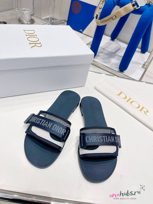 Dior blue slippers 2 - 1