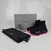 Balenciaga Women's Speed Black/Pink Sneakers  - 1