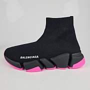 Balenciaga Women's Speed Black/Pink Sneakers  - 2