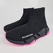 Balenciaga Women's Speed Black/Pink Sneakers  - 3