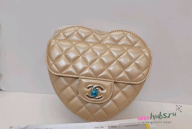 Chanel New Heart Shaped Gold Bag AS2060 - 1