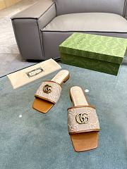 Gucci Doppia GG logo-motif brown slippers - 6