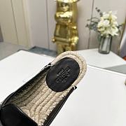 Hermes buckled espadrille black mules - 2