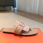 Hermes galerie beige suede leather sandals - 6