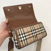 Burberry Check Note Brown Shoulder Bag - 6